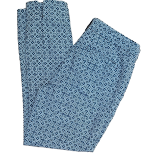 Lila Rose Blue Patterned Ankle Trousers Size 4 EUC